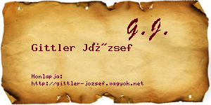 Gittler József névjegykártya